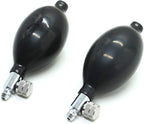 Brccee AC 2 Pcs Blood Pressure Bulb Pump Replacement, Healthy Sphygmomanometer PVC Adjustable Pump Bulb Rubber Blood Tester, Black