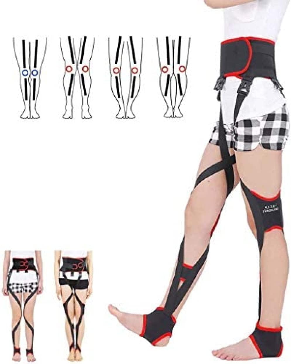 Leg Posture Corrector Unisex O/X Legs Correction Belt Knock Knees Shape Straightening Bandage for Children and Adult Men and Women Correction Band-Medium