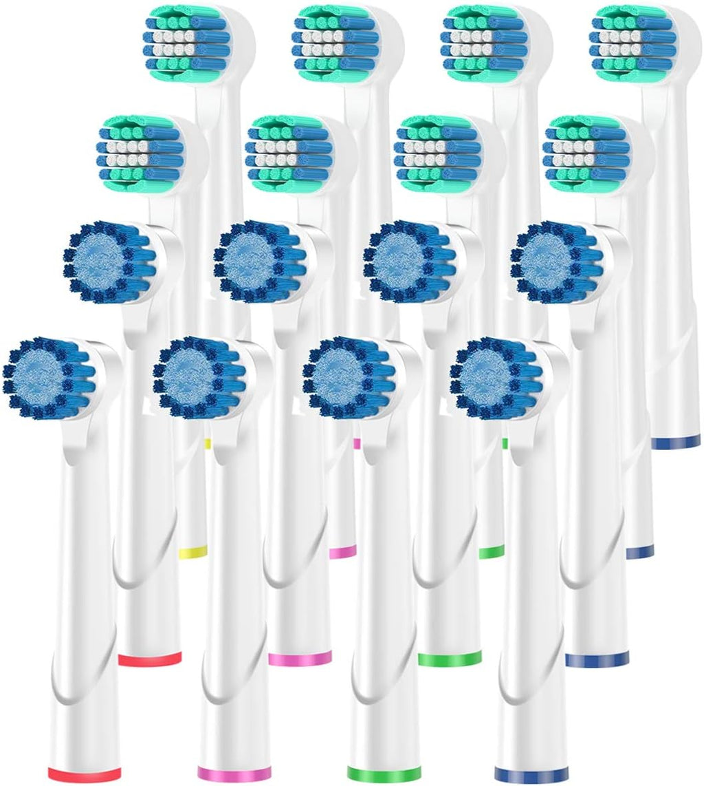 KHBD Replacement Heads Compatible with Oral B Braun Toothbrushes Electric- 16 Pack Professional Precision & Sensitive Brush Heads Refill for Oral B 7000/Pro 1000/9600/ 5000/3000/8000