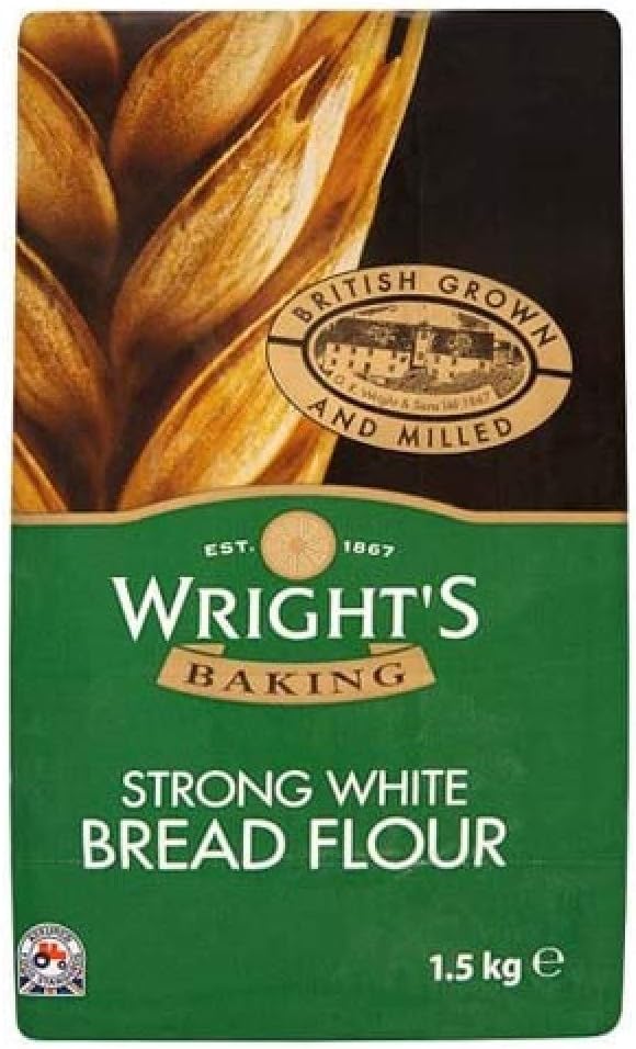 Wright's Baking Strong White Bread Flour 1.5kg x 2 Packs