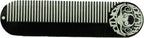 Mustache & Beard Comb Or Fine Tooth Moustache Pocket Metal Powder Coated Black Keychain Comb For Men - 5 x 1.25 Inches by Death Grip (Large)