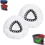 2 Pack Mop Replacement Heads for O-Ceda EasyWrin Spin Mop, Microfiber Spin Mop Refills, Easy Cleaning Mop Head Replacement