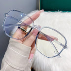 Blue Light Blocking Anti UV Computer Readers Eyeglasses Oversized Square Reading Glasses Stylish Flat Light Mirror
