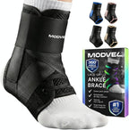 MODVEL Slim Lace Up Ankle Brace, Adjustable Ankle Braces for Men, Ankle Brace for Women, Ankle Support for Women – Figure 8 Ankle Brace Strapping with Soft Pads for Sprained Joint Stability Ankle Wrap
