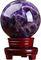60mm (2.4 in) Natural Healing Crystal Ball Sphere Chakra Reiki Crystals for Home Decorations Meditation Ornaments Witchcraft Divination,DreamAmethyst