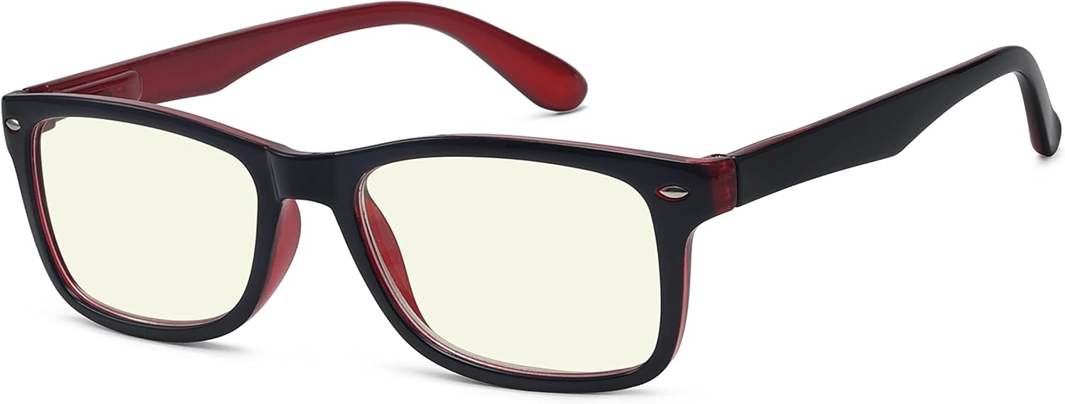 Eyekepper Computer Reading Glasses,Reduce Eye Strain Computer Readers (Black Red,+1.75)