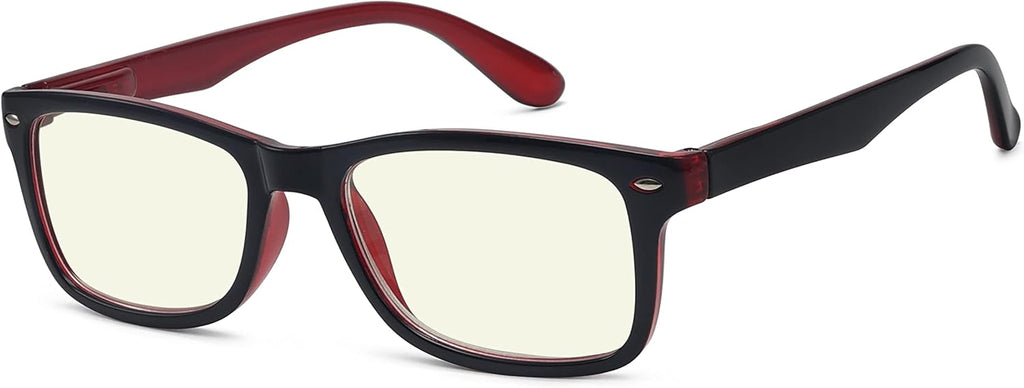 Eyekepper Computer Reading Glasses,UV Protection,Anti Glare,Anti-Reflective Computer Readers (Black Red,+1.5)