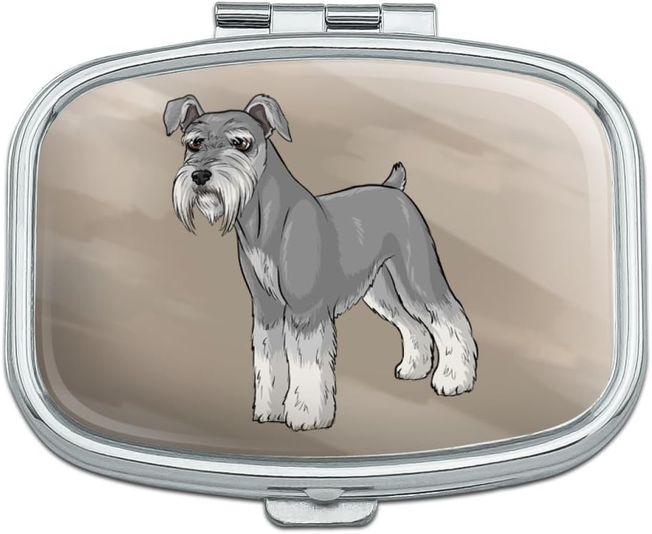 Miniature Schnauzer Dog Rectangle Pill Case Trinket Gift Box