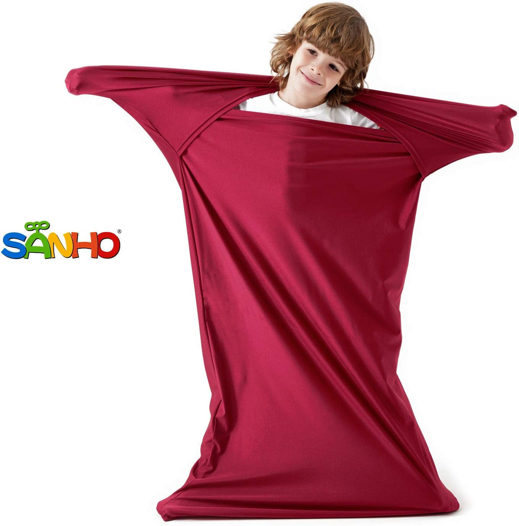 SANHO Premium Sensory Sock Body Sock, Perfect for Children with Sensory Processing Disorder, Updated Version (Wine red, Medium)