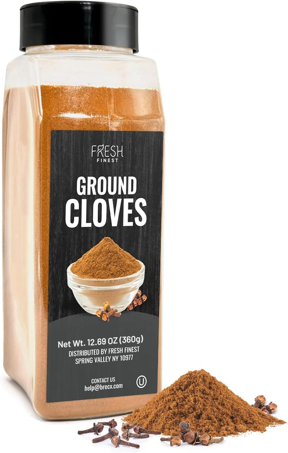 Fresh Finest Ground Clove 12.69oz - Premium Quality Ground Cloves - All-Natural, Non-GMO, Gluten-Free, Kosher - Perfect for Baking, Cooking, and Beverages