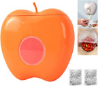 Plastic Food Wrap Storage Box with 200pcs Fresh Keeping Bags, Kitchen Wall Mounted Wrap Bag Organizer (ORANGE)