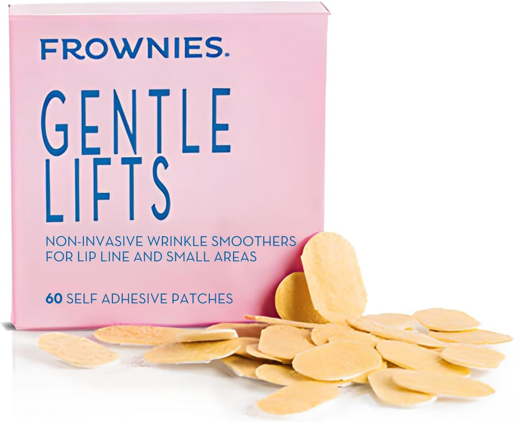Frownies - Wrinkle Smoothing Gentle Lifts Patches for Fine Lip Lines - Hypoallergenic Smile Line Patches - Anti Wrinkle Patches for Lip - For Overnight Use - 60 Patches