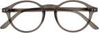 OPULIZE REY Reading Glasses for Women Men, Retro Round Frame with Spring Hinges, Matte Grey +2.50 (Pack of 1)