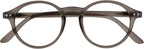 OPULIZE REY Reading Glasses for Women Men, Retro Round Frame with Spring Hinges, Matte Grey +2.00 (Pack of 1)