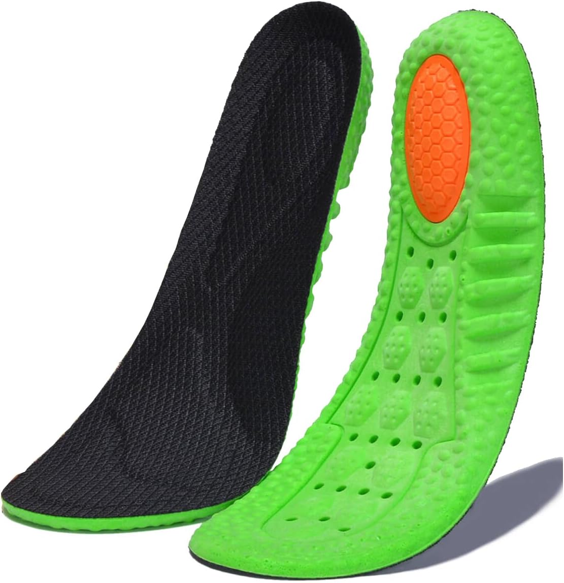 Cloud Comfort Insoles with Memory Foam for Men & Women - Shock-Absorbing, Breathable & Arch Support for Sports, Work and Hiking (Black(1 Pair), Men 10.5-11 | Women 11-11.5(11.42")(29CM))