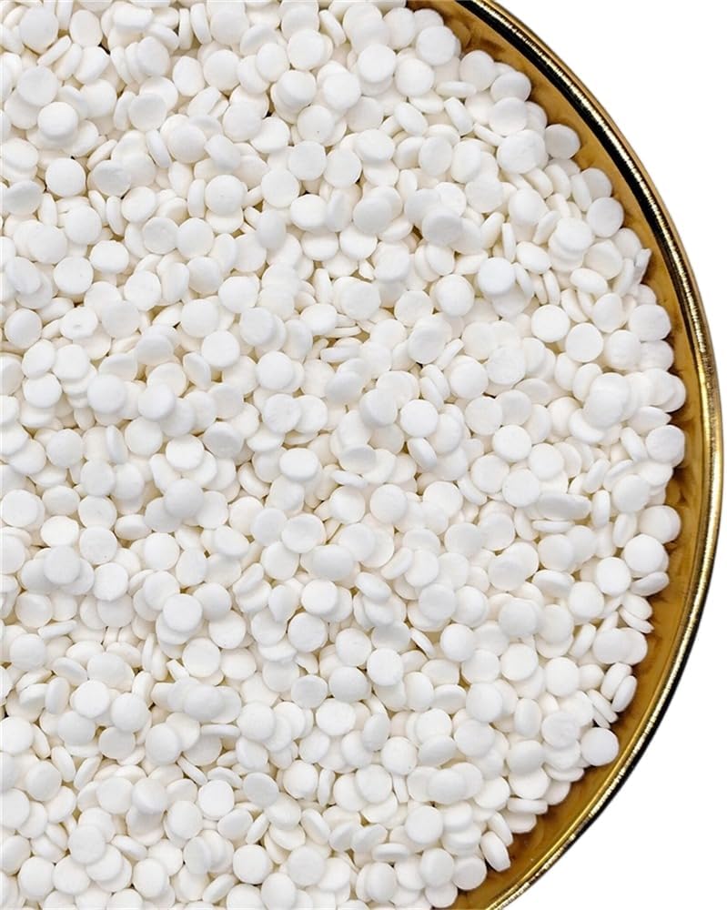 NIPEOR Rainbow Sprinkles White Confetti Sprinkles 3.53oz/100gEdible Sprinkle Topping Confetti Sprinkles, Round Sprinkles for Cake Cupcake Decorating Candy Sprinkles and Ice Cream Toppings (Rainbow Confetti White)