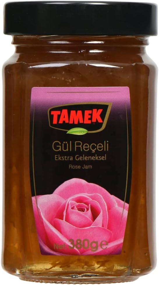 Turkish Rose Jam Preserve TAMEK Traditional Style 380 GR