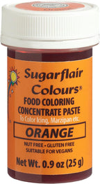 Sugarflair Food Coloring Concentrate Paste, 25 Grams Orange