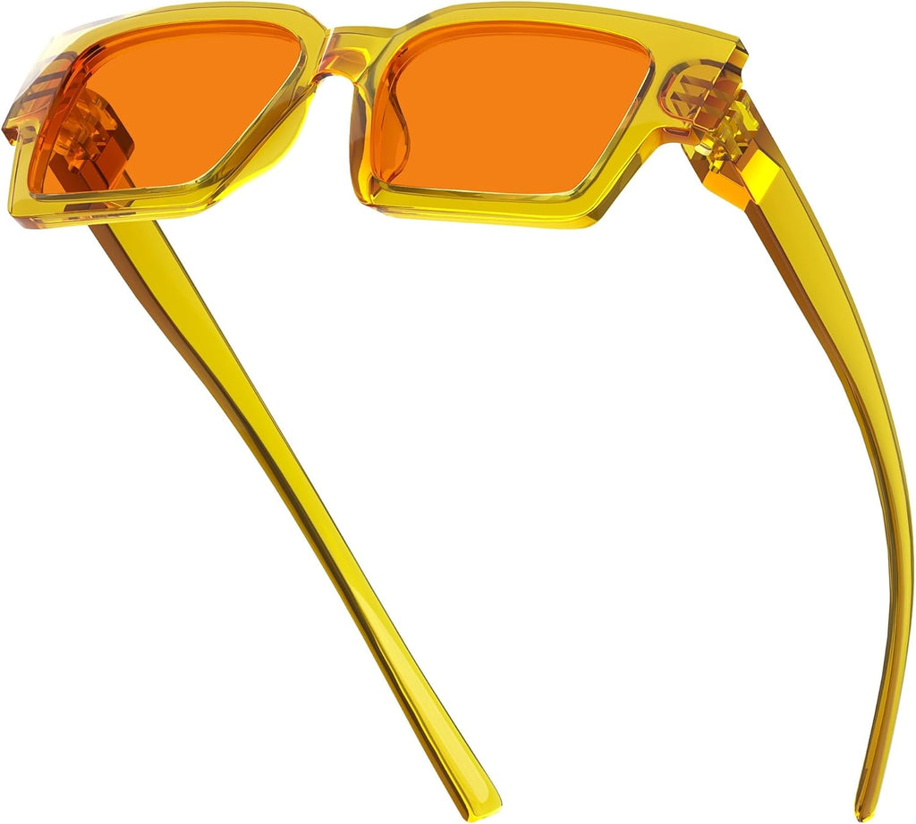 Eyekepper Blue Light Blocking Glasses Men Women Orange Tinted for Computer Gaming, Sleep Better and Reduce Eyestrain Yellow