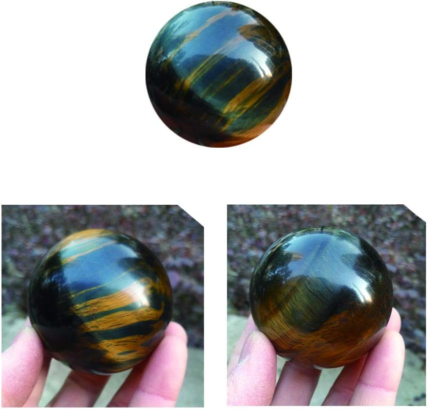 Acxico 1 pcs Natural Blue Tiger's Eye Jasper Quartz Sphere Crystal Ball Rock Healing 3cm