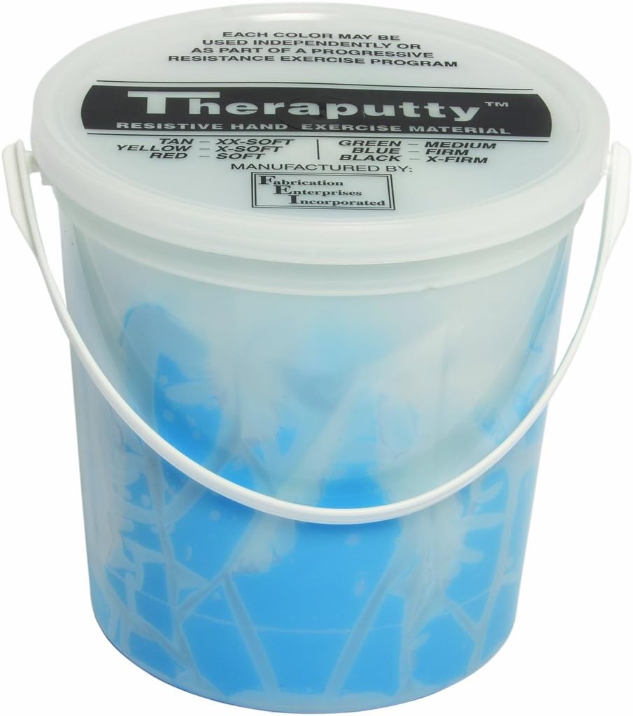 CanDo Theraputty Plus Hand Exercise Putty for Rehabilitation, Exercises, Hand Thearpy, Occupational Therapy, Hand Strengthening, Improve Motor Skills, Stress Relief 5-Pound Blue Firm