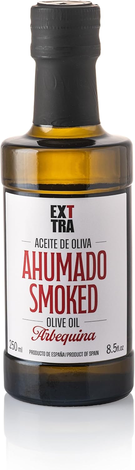 EXTTRA | Naturally smoked Spanish extra virgin olive oil, made with cold smoke, 8.45 fl oz / 250 ml bottle