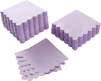 200 Pack Cocktail Napkin 2-Ply Scalloped Edged Dessert Napkins Folded 5 x 5 Inches Disposable Napkins for Dinner Wedding Birthday Party Bridal Anniversary Reception Event (Purple)