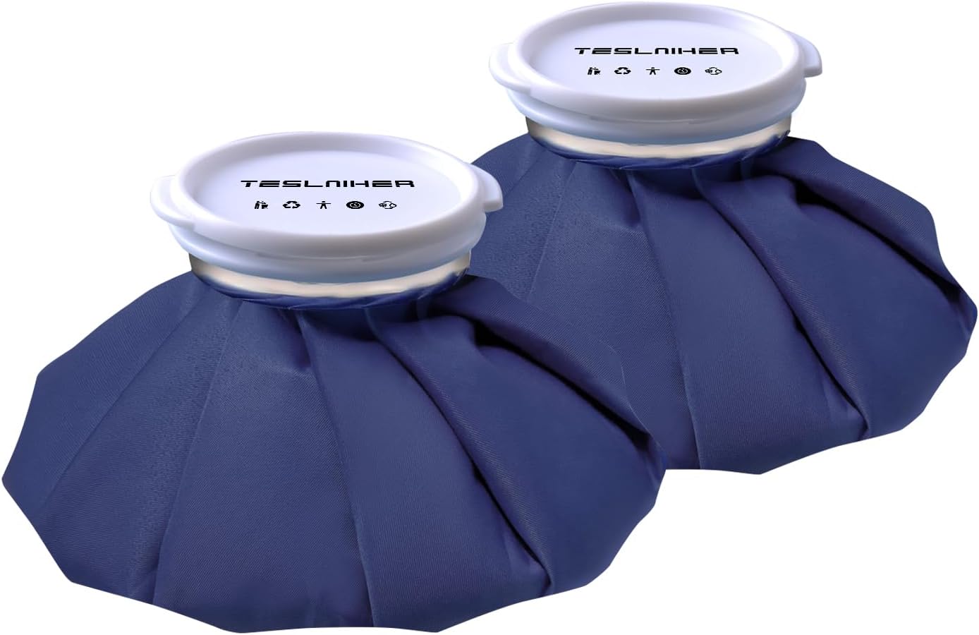 Ice Pack for Injuries Reusable, Ice Bags Reusable Hot Water Bag for Pain Relief, Hot & Cold Therapy Ice Bag, No-Leak Elastic Breathable Ice Cold Pack, Size 6" 2Pcs
