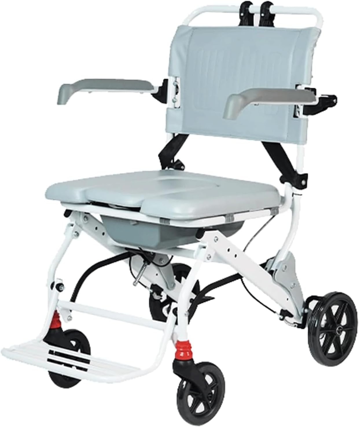 Transport Wheelchair Aluminium Alloy Wheelchair Lightweight Transport Wheelchairs with Adjustable Pedal and Handbrake Manual Wheelchair Mobility aids