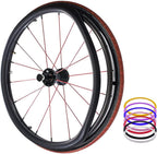 1 Pair 24-inch Rear Wheel Sports Wheelchair Non-Slip Wear-Resistant Silicone Hand Push Cover, Hand Wheel Snare Pads,Black