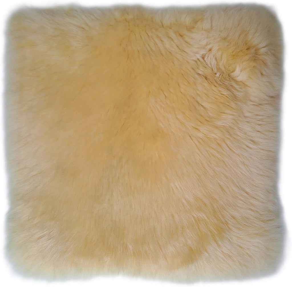 Medical Sheepskin Seat Pad | 100% Natural Wool Cushion for Wheelchair, Office Chair & Car Seat | Relieves Pain and Discomfort | Soothes Skin and Tailbone | Ultra Soft Luxury | Washable | 17" x 17"