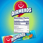 Airheads Sour Full-Size Candy Bars, Taffy, Sour Blue Blast, Individually Wrapped Candy, 36 Count