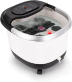 Luxury All in One Foot Spa - Motorized and Heated Massager - Enjoy The Same Foot Spa at Home Heat, Bubble Jets, Pedicure Stone, Motorized Massage Roller to Relieve Feet Stress