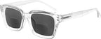 Eyekepper Bifocal Sunglasses for Women Reading under the Sun Stylish Bifocal Readers Tinted Lens Oversize - Transparent +1.00