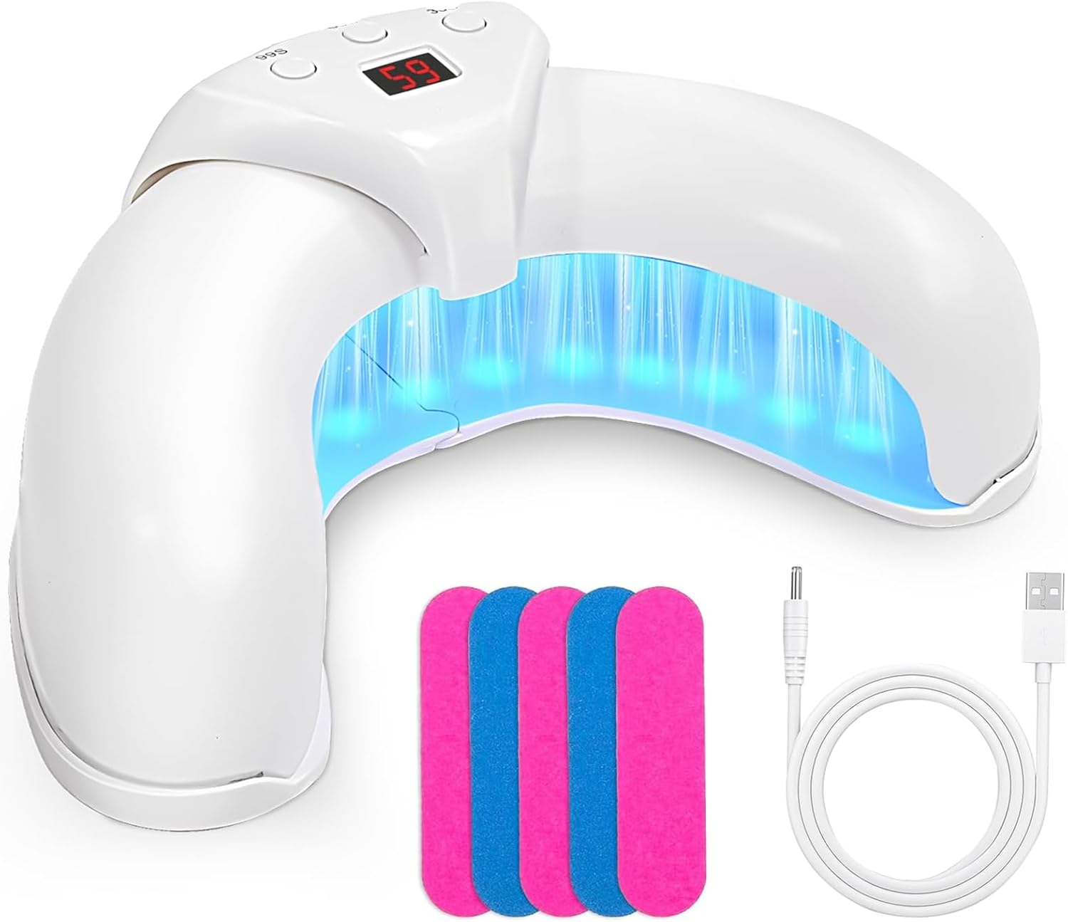 Nail Fungus Laser Treatment LED Light Device-Portable Design,Suitable For Fingernails And Toenails-White