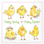 Boston International IHR 3-Ply Paper Napkins, 20-Count Lunch Size, Easter Chicks