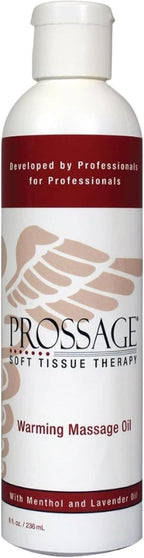 Prossage Heat Warming Relief Massage Oil for Therapuetic Massages, Deep Tissue Massages, and Aromatherapy, Topical Reliever, 8 Ounce Bottle