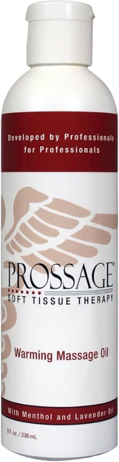 Prossage Heat Warming Relief Massage Oil for Therapuetic Massages, Deep Tissue Massages, and Aromatherapy, Topical Reliever, 8 Ounce Bottle