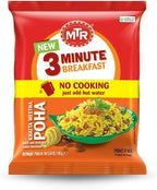 MTR 3minute Khatta Meetha Poha - Ready-to-Cook Mix - Authentic Indian Food in Just 3 Minutes - 100% Vegetarian - No Added Preservatives - Just Add Hot Water - Quick & Easy (Khatta Meetha Poha, 160g, Pack of 6)