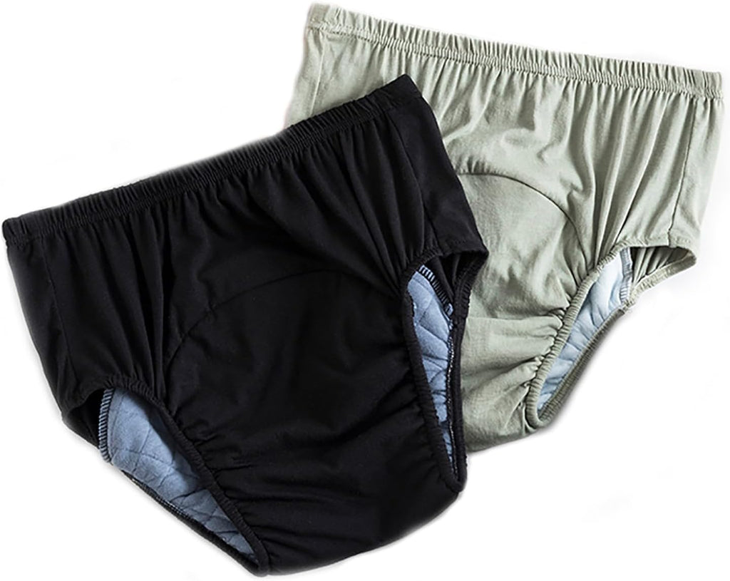 Adult Cloth Diaper, Soft Cloth Diapers Nappy Care Incontinence Care Panties, Reusable Cloth Diaper Cover Washable Underwear, Adult Reusable Pure Cotton Diapers,2 Pieces,L
