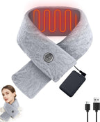 Heating Pad for Neck, 5000Amh Heated Scarf Rechargeable with Light Button, 3 Heating Levels Heated Neck Wrap for Pain Relief, Electric Heated Pad for Men & Women, Valentine's Day Gifts