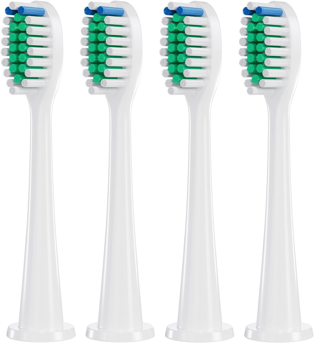 Replacement Toothbrush Heads for Philips Sonicare, Electric Toothbrush Head C1 Compatible with 1100/4100/5100/5300/6100/7500/9300 and More Click-on Handles, 4 Pack