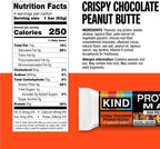 KIND Protein MAX Bars Variety Pack, Gluten Free, Low Sugar, High Fiber Snacks, Sweet & Salty Caramel Peanut Crisp, Crispy Chocolate Peanut Butter, 20g Protein, 12 Count