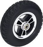Wheelchair Wheel, 7in OD 1.85in Thickness PU Material Anti Skid Wheel Pattern Alloy Steel Wheel Hub for Electric Wheelchairs Carts