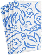 Caspari Matisse Paper Guest Towel Napkins in Blue - 15 Per Package