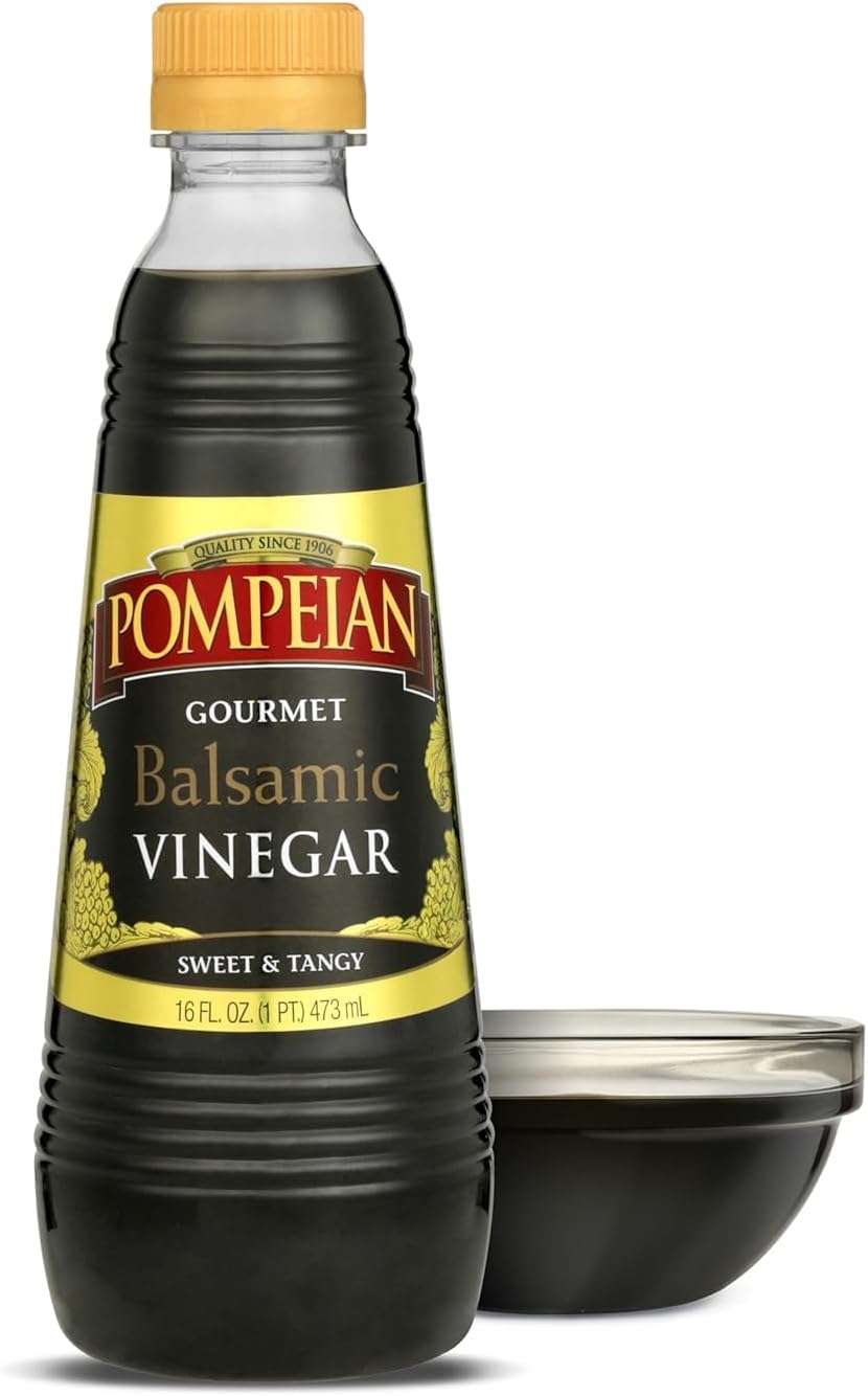 Pompeian Gourmet Balsamic Vinegar - 16 fl oz - Vinegar for Cooking - Sweet and Tangy Flavor for Salad Dressings, Marinades, and Sauces