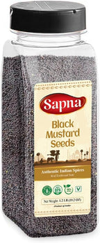 Sapna Black Mustard Seeds, 19.2 OZ, Premium Authentic Spice, All Natural