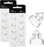 Hearing Aid Domes for Oticon MiniFit (8mm Open Vent Bass), Oticon Domes for Hearing Aid Supplies, Universal Domes for Hearing Aids Cleaning Kit Oticon Ear Tips Replacements (20 Pcs/2 Packs)