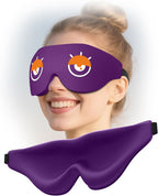 EVA BELLE Sleep Mask Women Men, Comfy Blackout Eye Mask for Deep Sleep, 3D Memory Foam Sleeping Mask, Silk Sleep Eye Cover, Cute Funny Eyeshade Covers, Adjustable Elastic Strap & Soft Breathable