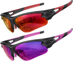 Attractive Bifocal Reading Sunglasses for Women, Durable TR90 Semi Rimless Wrap Around Design Sun Readers, UV400 Near-Far Sun Glass Built in Outdoor Sports/Driving/Finshing, +2.5